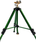 Impact Sprinkler With Tripod Base For Lawn And Garden, Pro Grade 360 Degree Coverage, Heavy Duty Brass Sprinkler Head, Adjustable Spray