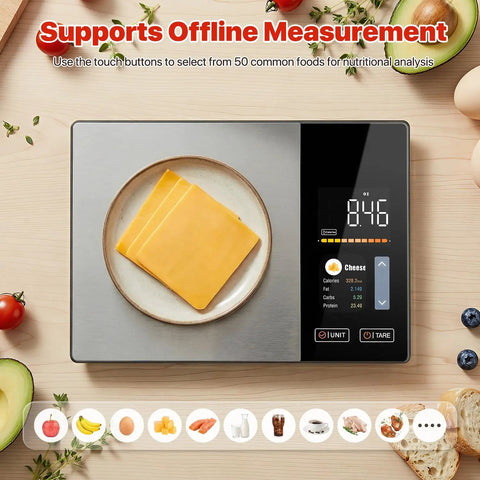 Smart Food Scale With Nutritional Calculator And App Sync for Accurate Calorie Fat Carbs and Protein Tracking Meal Prep Made Easy