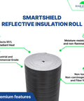 No Sweat Cooling With This 10mm Foam Core Radiant Barrier Roll 48 X 125 Ft R20 Thermal Insulation Shield rolled insulation with premium features.