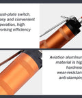 Heavy Duty No Brainer Pneumatic Wire Terminal Crimper For Electrical Connectors showing push-plate switch and aviation aluminum handle.