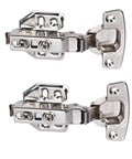 Rebound Soft Closing Cabinet Hinge, 3 Way Adjustable Frameless, Includes Installation Screws, Fits 16 to 22mm Thick Cabinet Doors