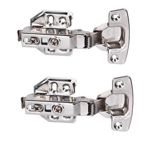 Rebound Soft Closing Cabinet Hinge, 3 Way Adjustable Frameless, Includes Installation Screws, Fits 16 to 22mm Thick Cabinet Doors