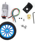 65Mm Encoder Gear Motor Kit with Mounting Bracket for Smart Car Robots, 12V DC Micro Speed Reduction Motor, 65Mm Wheel Kit