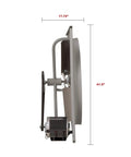 Heavy Duty 36 Inch Belt Drive Commercial Exhaust Fan Built Tough As Nails For Rugged Building Ventilation side view with motor.