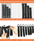 Eight Piece Heavy Duty Cable Organizer Set For Garage And Workshop Storage with durable straps and triangle buckle visible