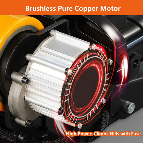 Close-up of brushless pure copper motor in Heavy Duty Electric Pallet Jack Truck With 4400 Lbs Capacity, Fully Powered Forklift.
