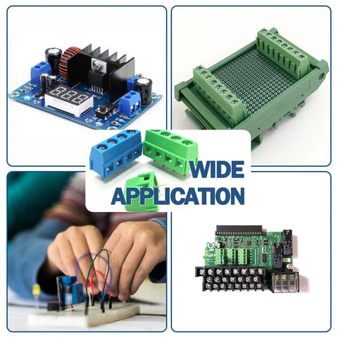 72 Piece Blue PCB Screw Terminal Block Connector Set With 5mm Pitch 2 Pin 3 Pin 4 Pin For Circuit Boards 300V 10A 26 To 14 AWG Wiring Terminals Ideal For DIY Projects And Pro Electronics Builds