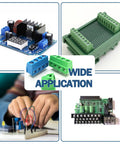 Green 72-Piece PCB Mount Screw Terminal Block Connector Kit With 2 Pin, 3 Pin, And 4 Pin Pitch, 5mm, 300V 10A