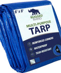 Heavy Duty Waterproof Tarp Outdoors 5 Mil 6x8 Feet With Reinforced Grommets And Corners UV Resistant Tear Resistant