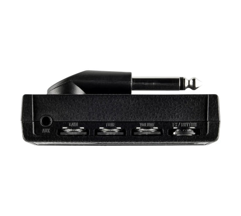 Side view of Tone Hammer Inspired Bass Guitar Headphone Amp With Dual Analog Channels, compact design, tilt-EQ controls visible.