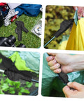 Camping Tent Pole Connector Joint Set Four Pieces For Quick Assembly And Easy Repair in use and close-up views.