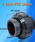 1 Inch Slip Union Coupling Pipe Fitting 4 Pack Schedule 80 With EPDM O Ring Socket X Socket Grey Durable For Home Plumbing
