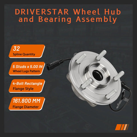 Rear Right Wheel Hub And Bearing Assembly For Dodge Journey 2009 Through 2019 With Abs Five Lug Direct Fit Replacement Oem Grade Quality