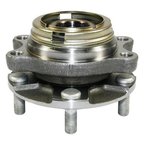 Front Wheel Bearing And Hub Assembly For 2007-2012 Nissan Altima close-up view of forged flange and heat-treated steel construction.