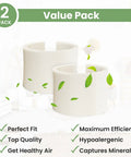 Universal Humidifier Filter For AIRCARE Essick Air MA1201 MA0950 MA1200 And Kenmore 2 Pack with odor resistant wood fiber