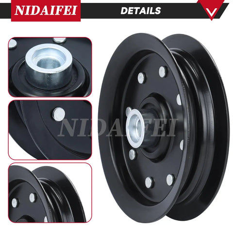 605512 Idler Pulley And 604219 Pulley Kit For Hustler 52 And 42 Inch Mowers All In One Replacement close-up view