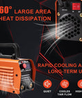 Side view of Portable 110V MMA Stick Welder With IGBT Inverter, featuring large area heat dissipation for home projects.