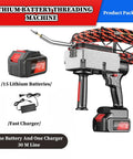 Automatic Cordless Wire Pulling Tool For Running Cable Through Conduit And Drywall with battery and charger.