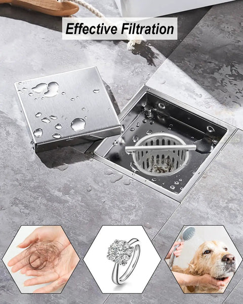 Rock Solid Stainless Steel Hair And Debris Catcher For Standard Shower Or Floor Drains Featuring Easy Grip Lifting Hook For Hassle Free Maintenance And Smooth Drainage During Daily Use