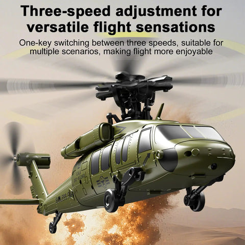 D21 Brushless RC Helicopter for Teens 6 Channel Stunt Copter With One Click Inverted Flight Pressure Hold Altitude Green
