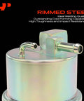 Hassle Free Mechanical Fuel Pump With Rock Solid Drive Spring Fits Chevrolet Corvette 1980 To 1981, rimmed steel construction, top view.