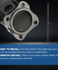Heavy Duty Rear Driveshaft Assembly For Honda Cr-V 4x4 Awd 1997 2001 close-up view of steel construction and flange detail.