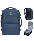 Underseat Travel Backpack Fits Spirit And Frontier Personal Item 18x13.5x8 Inches With Wet Pocket 17 Inch Laptop Compartment Navy Blue