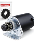 Beefed Up Drop In Starter Motor Replacement for John Deere Riding Lawn Mower GX85 and D Series Models with gift gear shown