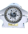 Heavy Duty Beast Rotary Table With 6 Inch 3 Jaw Chuck And Precision Indexing Head front view showcasing durable aluminum construction.