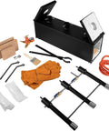 Triple Burner Propane Forge for Blacksmithing and Knife Making, 2700℉ Heavy-Duty Square Forge with accessories displayed