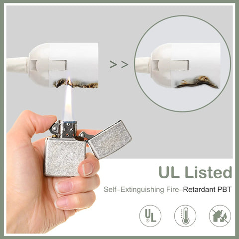 UL listed socket with fire-retardant PBT material for 12 Foot Pendant Lighting Cord With On Off Switch For E26 E27 Socket Plug In