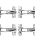 4 Pack Swing Bar Door Guard Set For Inside Doors, Built Tough Latch Guard Lock Reinforcement, Front Door Security Bars For Swing In Doors, Hotel Grade Front Door Latches, Zinc Alloy, Rust Resistant, Silver