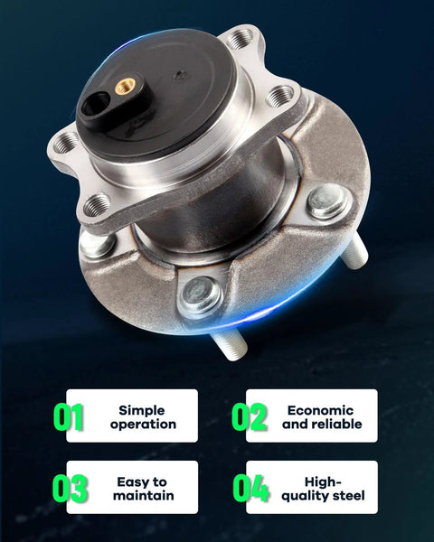 Front view of Rear Wheel Hub Bearing Assembly 512394 for Mitsubishi Lancer 2008-2015, Outlander 2011-2012, Outlander Sport 2011-2012, 5 lug, ABS