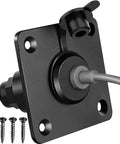 Beefy Metal Electrical Outlet With Slick Ergonomic Plug Design No Sweat Easy Install For Camping Rv Satellites And Mobile Living Spaces Dependable Five Amp Power Rig with mounting screws and gray cable.