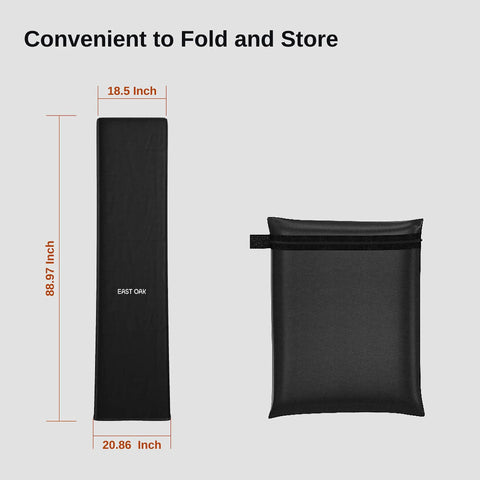 Outdoor Pyramid Patio Heater Cover With 300D Oxford Fabric Zipper And Storage Bag Waterproof Dustproof Windproof Snow Resistant 91 Inch Tall With Top 18.5 Inch And Base 20.87 Inch Fits Pyramid Propane Heaters And More shown folded with storage bag.