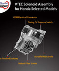 Honda VTEC Solenoid Spool Valve Assembly With Oil Pressure Switch And Gasket For Accord CRV Civic Si Element RSX 2.4L L4 Direct Fit Replacement