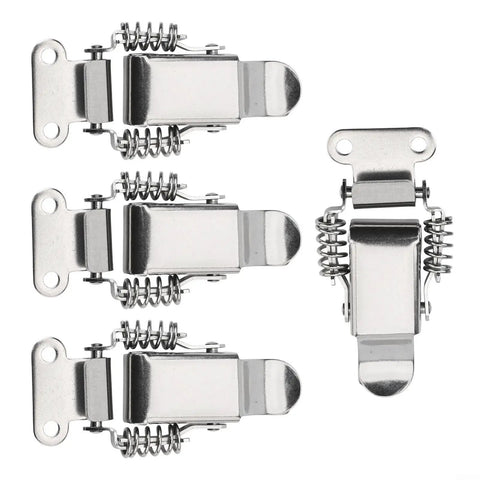 Spring Loaded Latch Set 4Pcs Stainless Steel Draw Latch Hardware For Toolboxes Cabinets Chests Boxes And Wooden Cases.