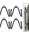 Four Pack Adjustable Skateboard Wall Mount Racks With Hardware Holds Four Boards Vertically For Dope Wall Display And Organization