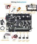 DIY 3 Axis CNC Router Kit With GRBL Control wiring diagram showing connections and components for assembly.