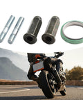 Exhaust Flange Bolt Kit for Gy6 Scooters and Engines 50CC 125CC 150CC Heavy Duty Anti Rust Hardware Fastener Set With Durable Iron Construction And Sealing Gaskets For Leak Free Exhaust Connections, bolts and gasket on motorcycle