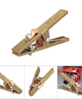 Heavy Duty Brass A-Shape Ground Welding Earth Clamp With Super 300 Amp High Conductivity For Argon Arc TIG And Stick Welding Jobs That Get Dirty Fast close-up view, showing clip mechanism and copper contact