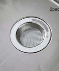 Stainless Steel Kitchen Sink Strainer Set 4.5 Inch Wide Rim Drain Strainers Heavy Duty Rust Resistant 2 Pack Dishwasher Safe Installed