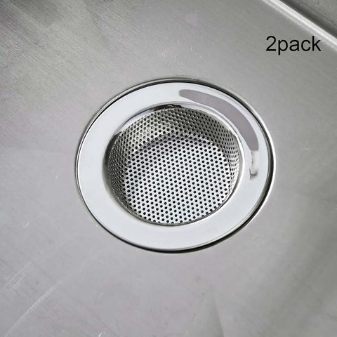 Stainless Steel Kitchen Sink Strainer Set 4.5 Inch Wide Rim Drain Strainers Heavy Duty Rust Resistant 2 Pack Dishwasher Safe Installed