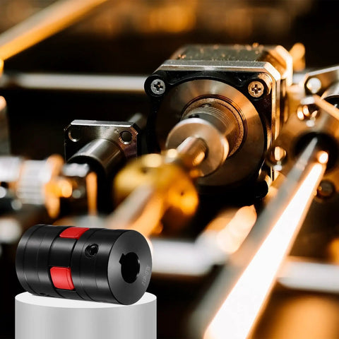 Flexible Jaw Shaft Coupling 8Mm To 12Mm Bore 30Mm Diameter 45 Steel Motor Connector on CNC and 3D printer shaft