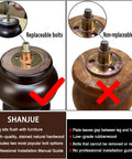 Comparison of Six Inch Round Wood Sofa Legs Espresso Eucalyptus Finish Replacement Feet with interchangeable and fixed bolts