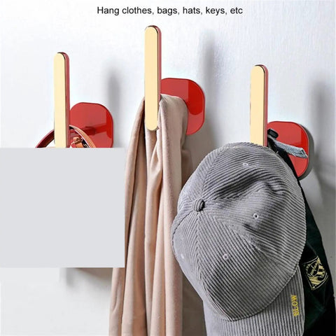 L Shape Wall Mount Coat Hooks Multi Purpose Heavy Duty No Drill Suction Hanger For Coats Hats And Keys hanging coats and hats