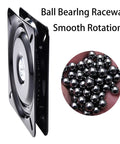 Ball bearing raceway for Two Piece 7 Inch Boat Seat Swivel With Flat Pedestal Base Black Marine Replacement Gear delivering smooth full 360 spin.