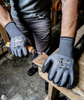 Precision Grip Cut Resistant Work Gloves For Tough Jobs With Textured Nitrile Coating For Wet Dry And Oily Surfaces Touchscreen Compatible