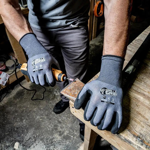 Precision Grip Cut Resistant Work Gloves For Tough Jobs With Textured Nitrile Coating For Wet Dry And Oily Surfaces Touchscreen Compatible