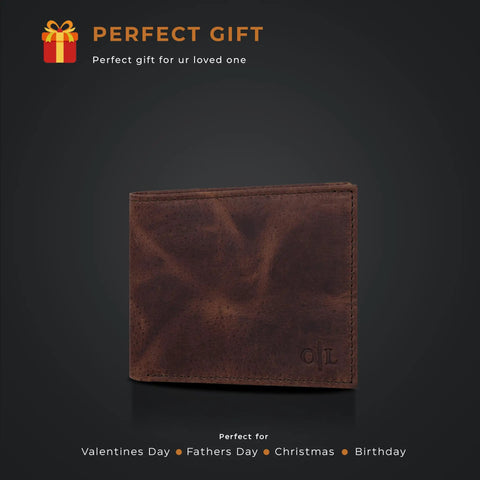 Slim Leather Wallet For Men With RFID Blocking, Minimalist Front Pocket Bifold, Ultra Thin And Sleek With ID Window, Mocha Color